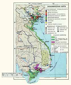 Вьетнам. Экономическая карта