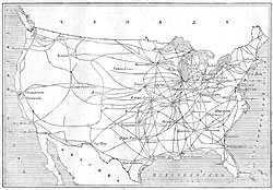 Важнейшие железные дороги США