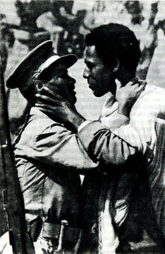 1936 г. Проводы солдата на борьбу с итальянскими захватчиками