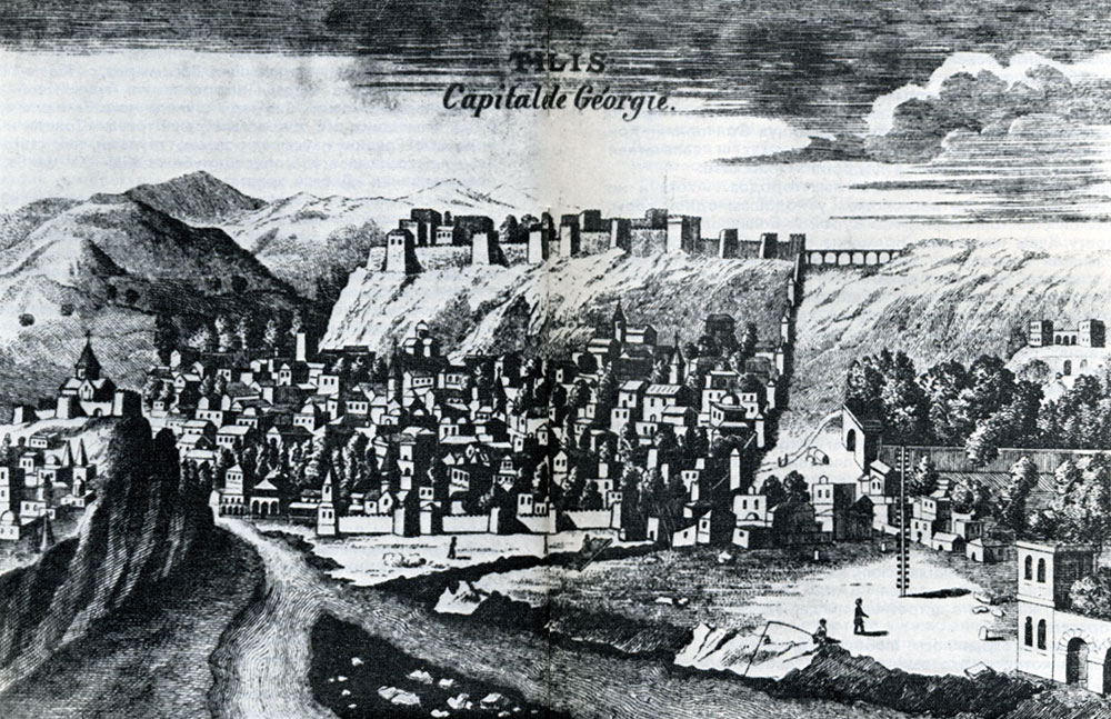 3. Тбилиси. Общий вид. Гравюра Ж. Турнефора. 1701 