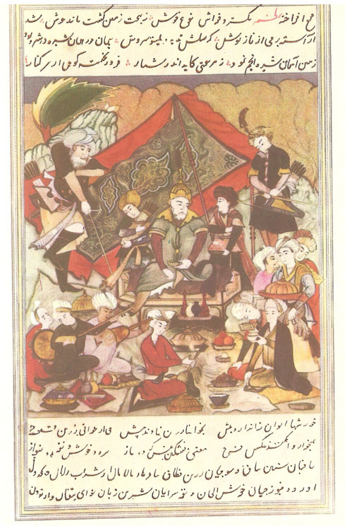 Пиршество Тимура. Средневековая персидская миниатюра