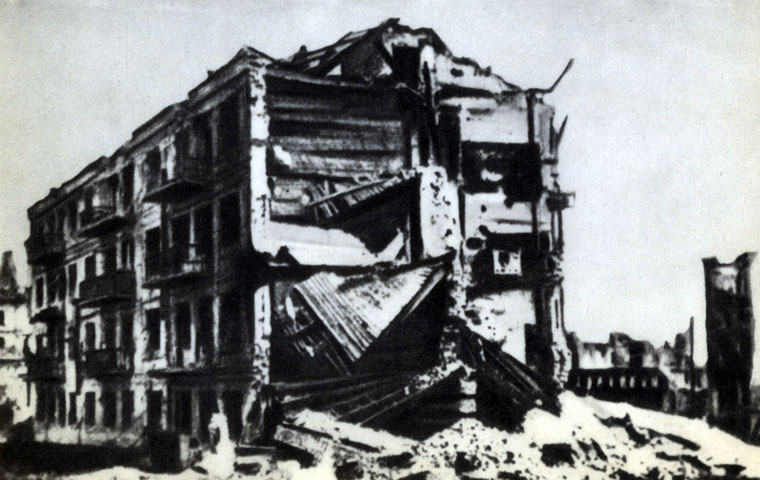 Дом Павлова в дни боев 1943 года