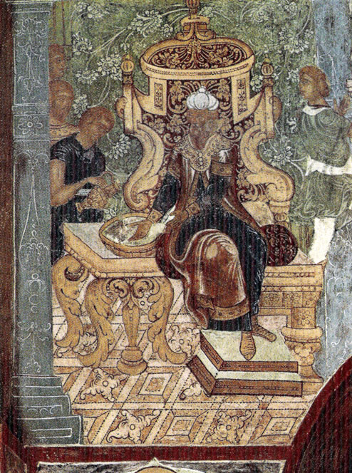   .   . . 1670 . Pilate se lave les mains. Fresque de l'église de la Resurrection. Environ 1670 (. 17)