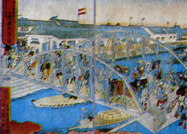 Мост Синсайбаси (ксилография)