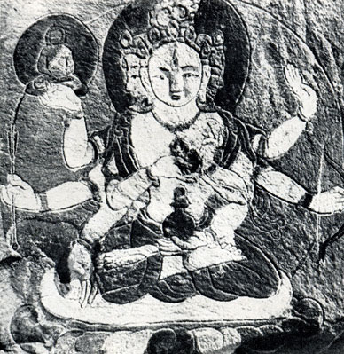 Ламаистская икона на камне