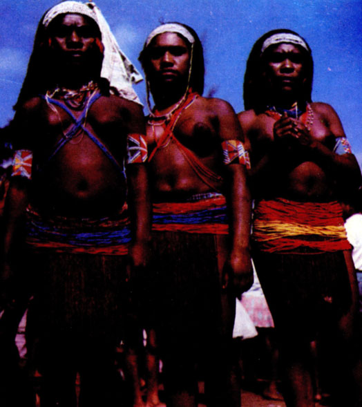 Папуаски из горного района Новой Гвинеи