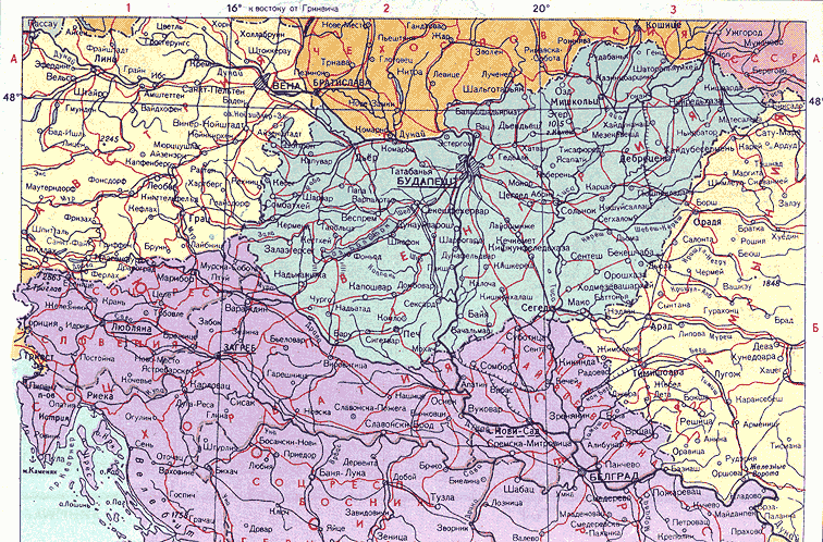 Карта. Венгрия, Венгерская Республика, ВР