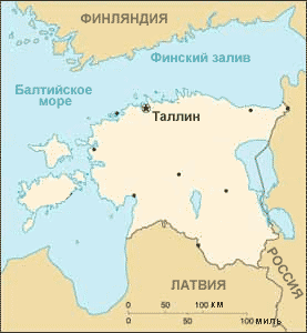 Карта.Эстония.