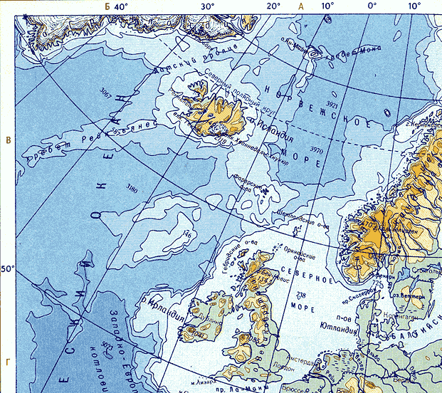 Карта. Фарерские острова.