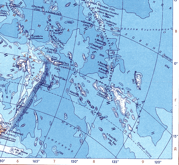 Карта. Токелау Острова , Юнион