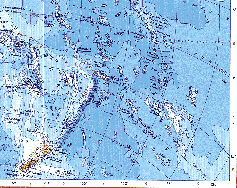 Карта. Тувалу, Эллис