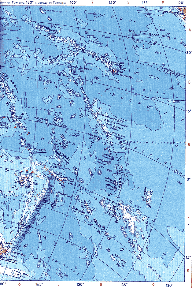 Карта. Французская Полинезия