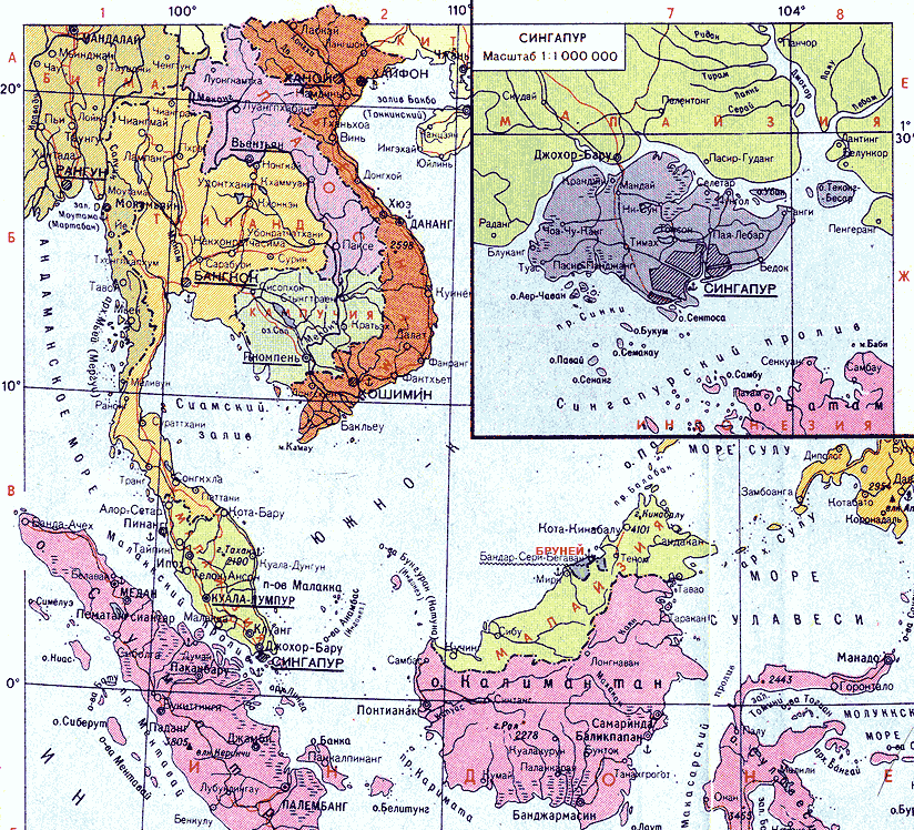 Карта. Малайзия, Государство Малайзия