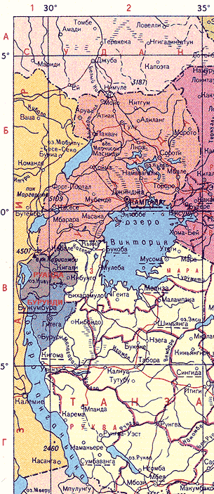 Карта. Бурунди, Республика Бурунди