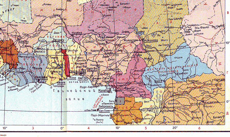 Карта. Камерун, Республика Камерун
