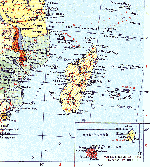 Карта. Мадагаскар, Демократическая Республика Мадагаскар