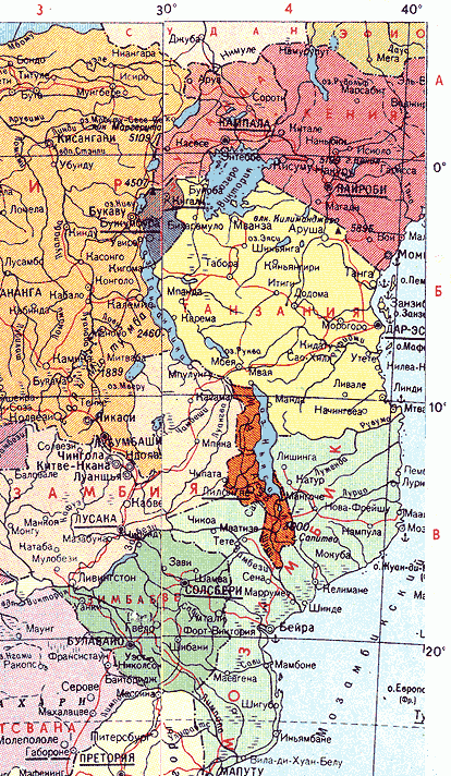 Карта. Малави, Республика Малави