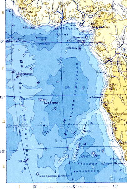 Карта. Остров Святой Елены