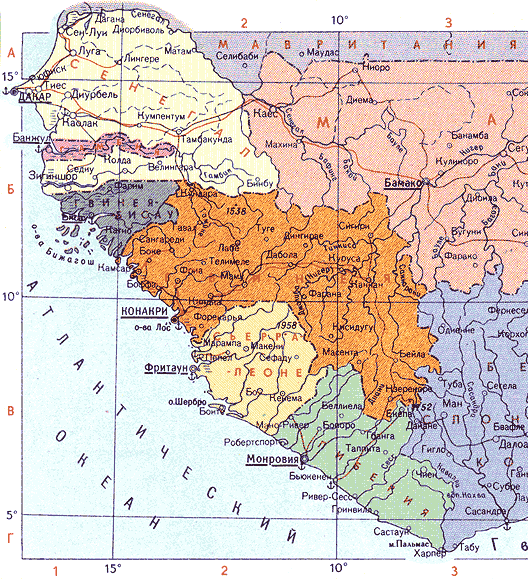 Карта. Сенегал, Республика Сенегал