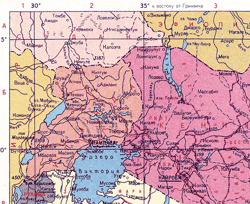 Карта. Уганда, Республика Уганда