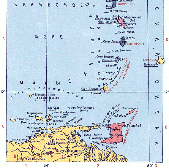 Карта. Барбадос