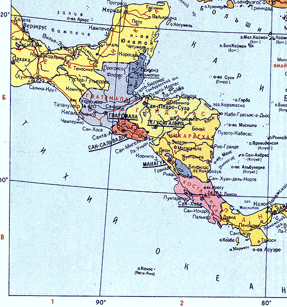 Карта. Гондурас, Республика Гондурас