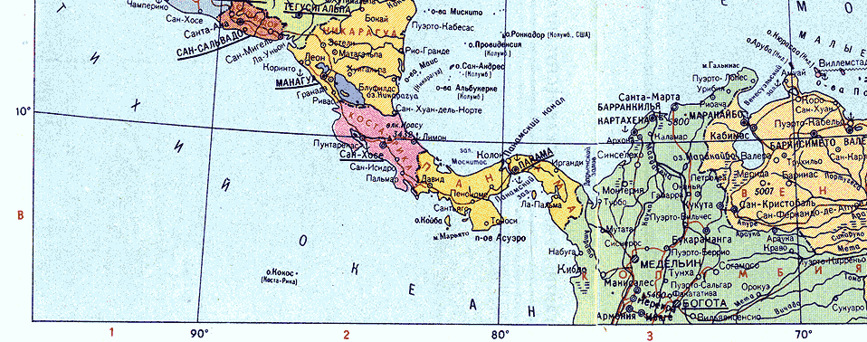 Карта. Панама, Республика Панама