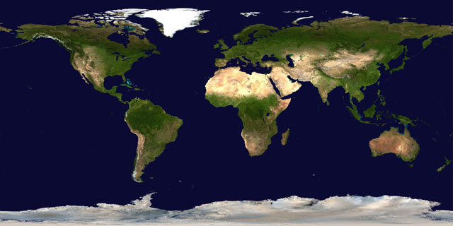 Спутниковая карта поверхности Земли: https://upload.wikimedia.org/wikipedia/commons/8/8f/Whole_world_-_land_and_oceans_12000.jpg
