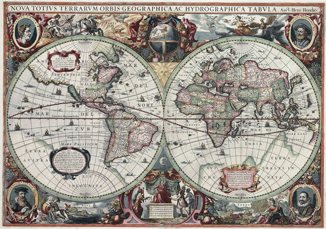     , 1630  - https://upload.wikimedia.org/wikipedia/commons/thumb/b/b5/Nova_totius_Terrarum_Orbis_geographica_ac_hydrographica_tabula_%28Hendrik_Hondius%29_balanced.jpg/1280px-Nova_totius_Terrarum_Orbis_geographica_ac_hydrographica_tabula_%28Hendrik_Hondius%29_balanced.jpg
